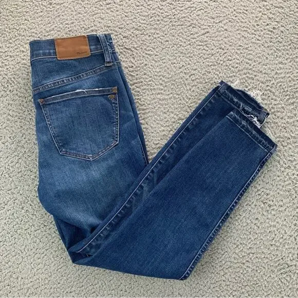 Madewell 10" High-Rise Skinny Button-Front Drop-Hem Women's Jeans  -  Size:  26 - Picture 6 of 16